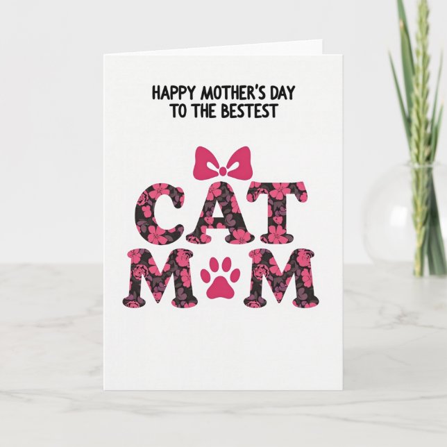 Floral Mothers Day Pet Love Card (Front)