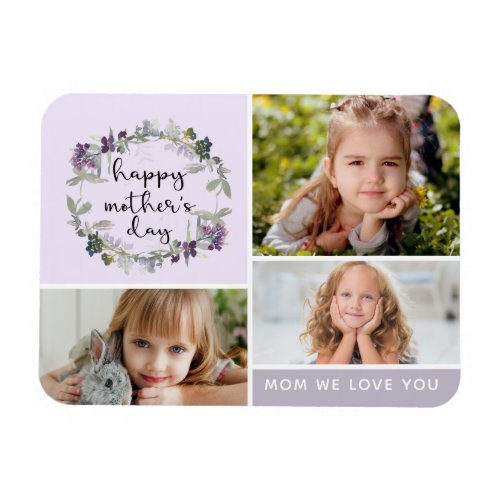 Floral Mothers Day Photo Collage Magnet