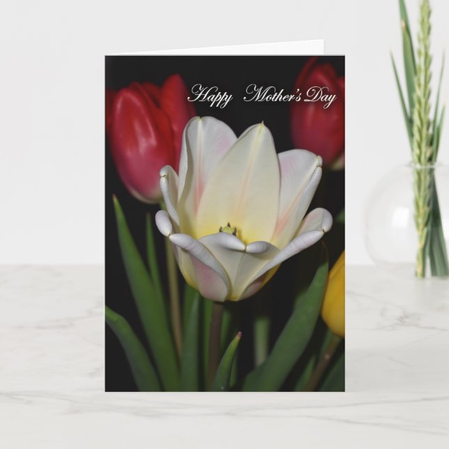 Floral Mothers Day Portrait Card (Front)
