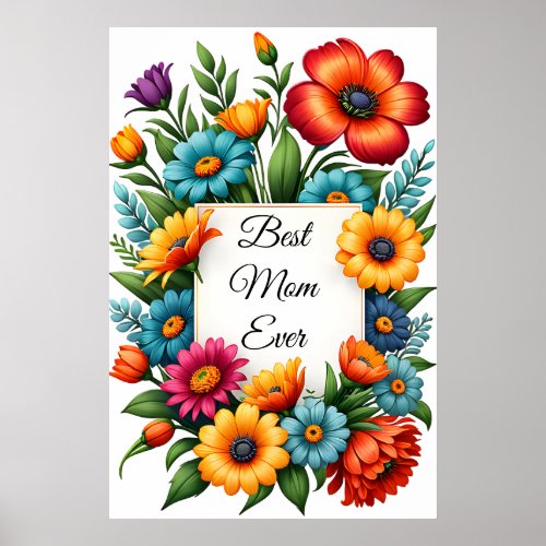 Floral Mothers Day Poster