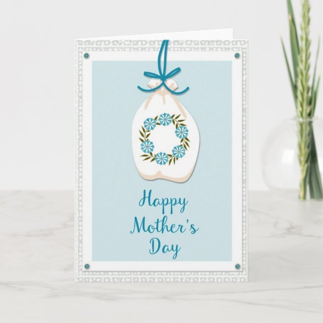 Floral Mothers Day Pouch Card (Front)