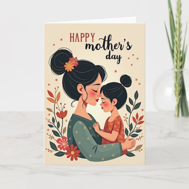Floral Mothers Day Profile Card (Front)