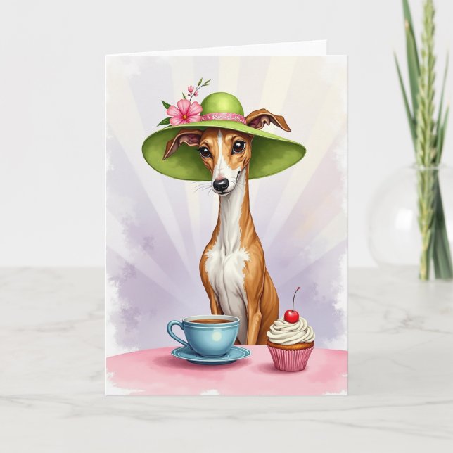 Floral Mothers Day Puppy Friend Card (Front)