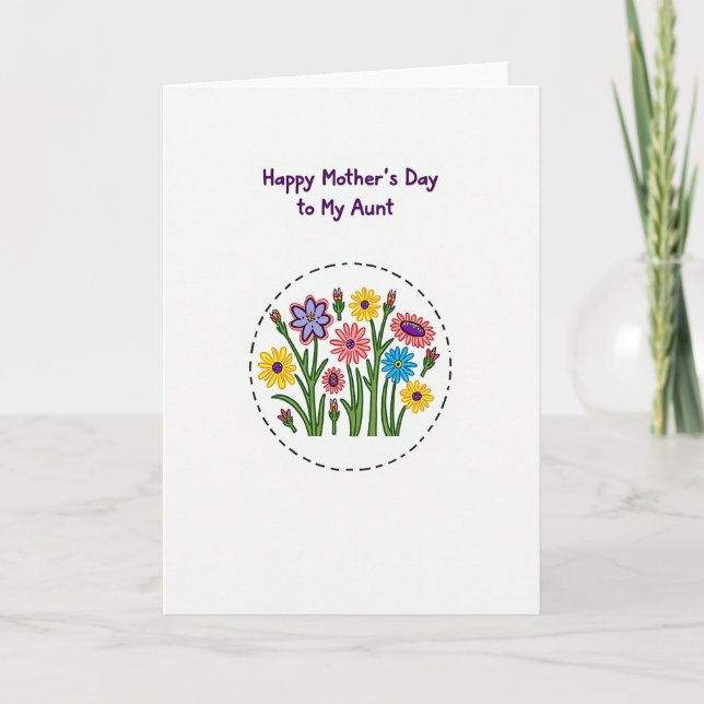 Floral Mothers Day Purple Card (Front)
