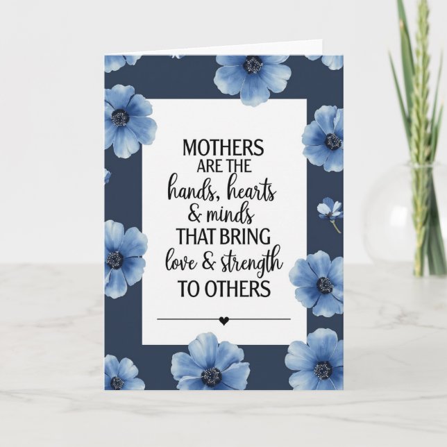 Floral Mothers Day Quote Card (Front)