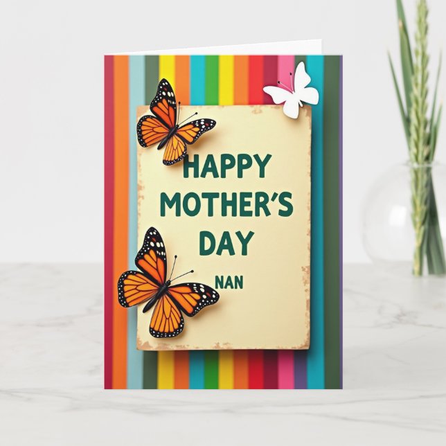 Floral Mothers Day Rainbow Card (Front)