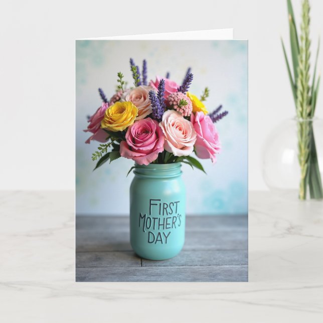 Floral Mothers Day Roses Card (Front)