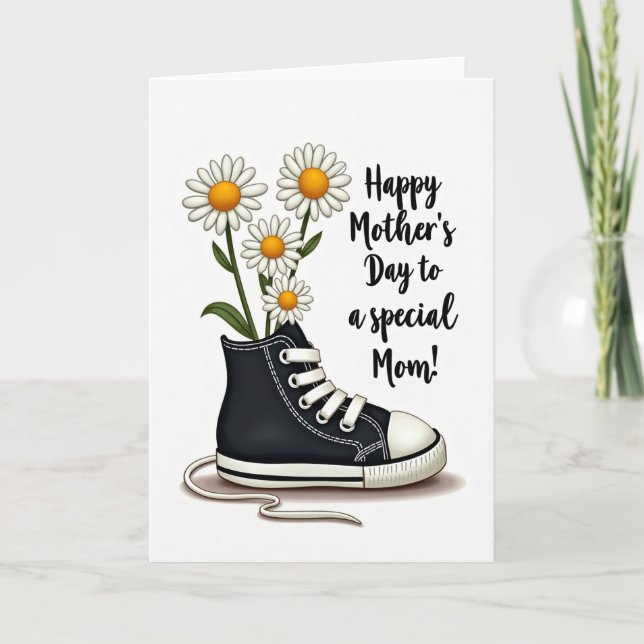 Floral Mothers Day Shoe Card (Front)
