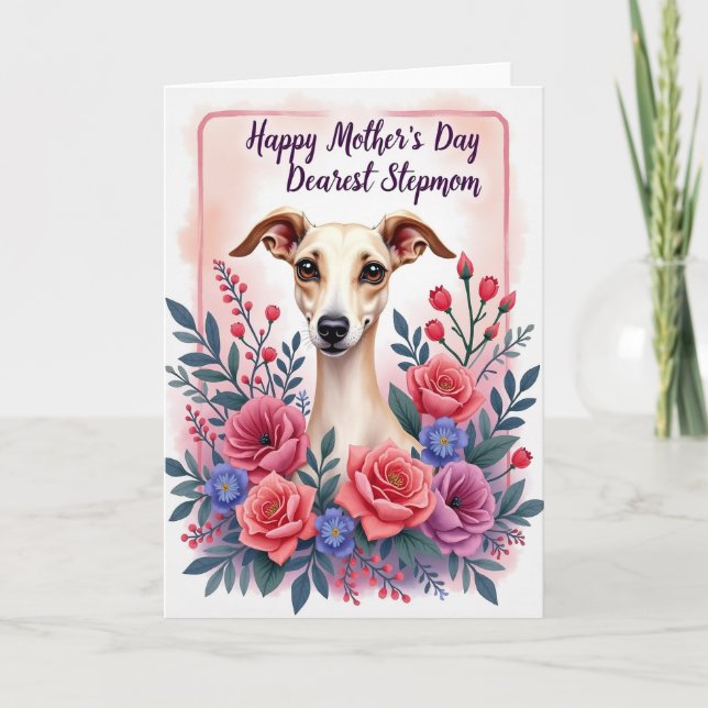 Floral Mothers Day Sighthound Card (Front)