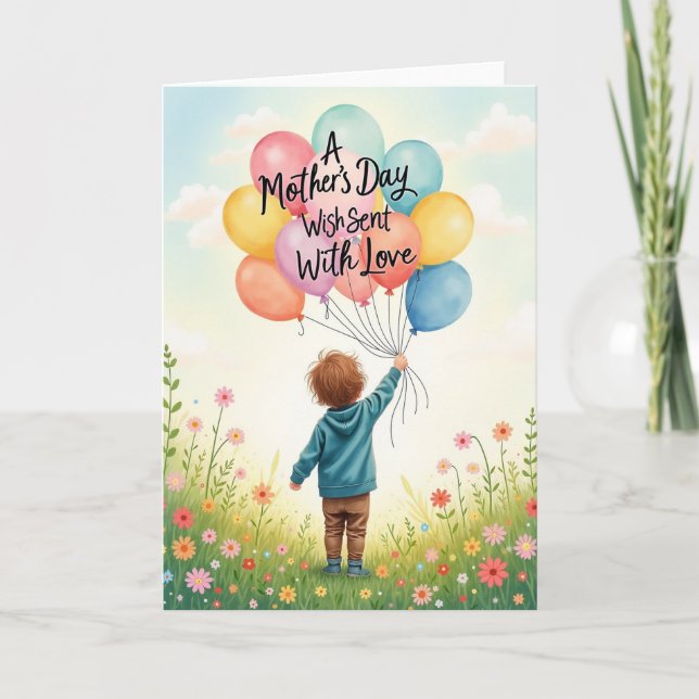 Floral Mothers Day Sky Card (Front)