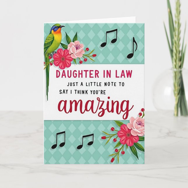 Floral Mothers Day Songbird Card (Front)