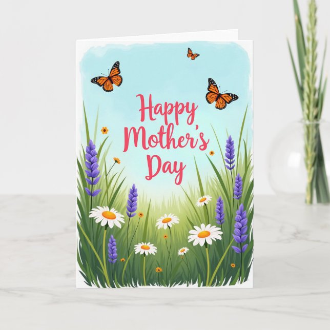 Floral Mothers Day Springtime Card (Front)