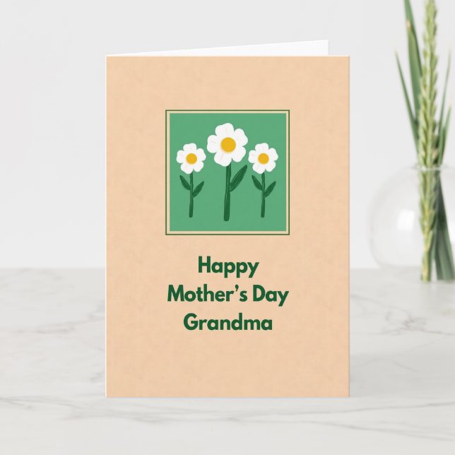 Floral Mothers Day Square Card (Front)