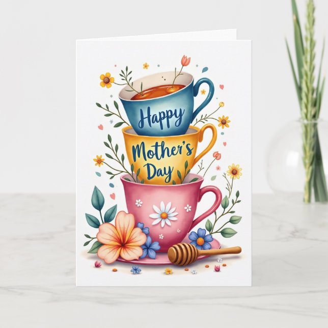 Floral Mothers Day Stack Card (Front)