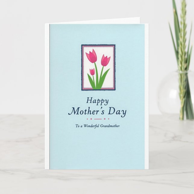 Floral Mothers Day Stamp Card (Front)