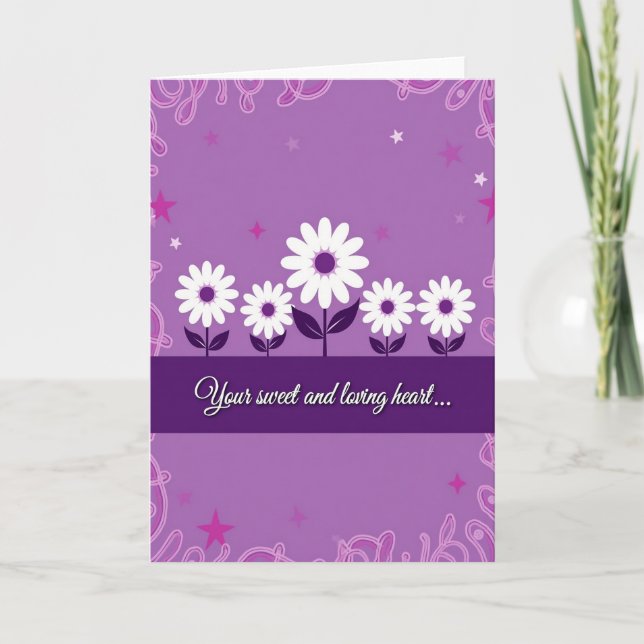 Floral Mothers Day Stars Card (Front)