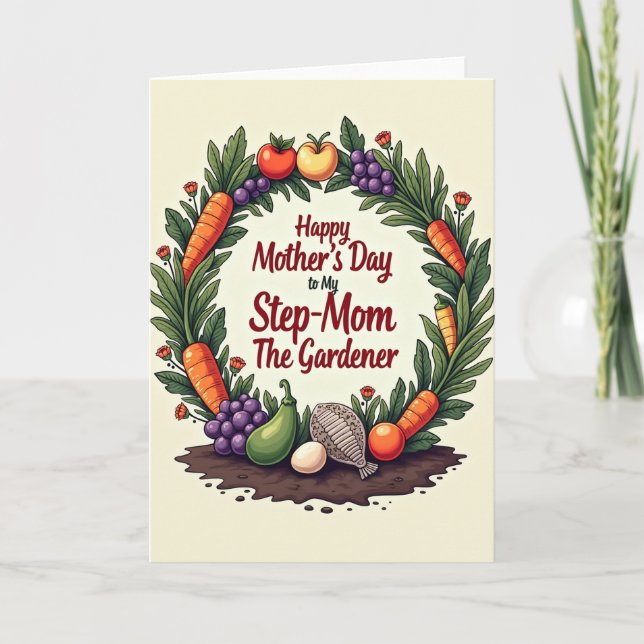 Floral Mothers Day Stepmom Card (Front)