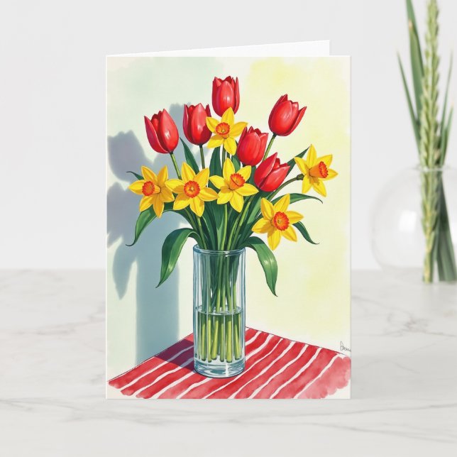 Floral Mothers Day Still Life Card (Front)