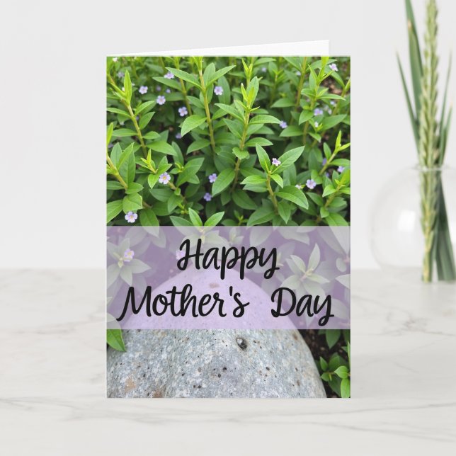 Floral Mothers Day Stone Base Card (Front)