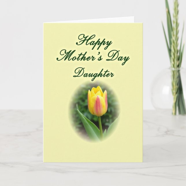 Floral Mothers Day Striped Card (Front)