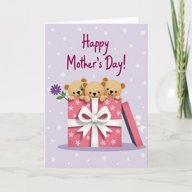 Floral Mothers Day Surprise Card (Front)
