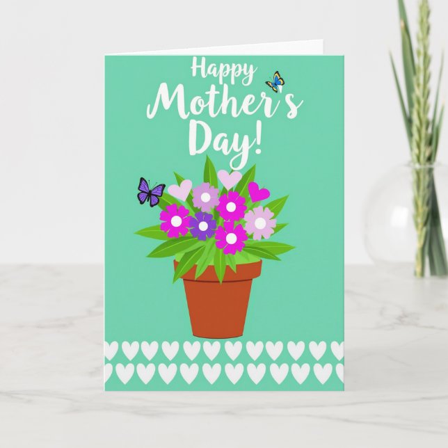 Floral Mothers Day Terracotta Card (Front)