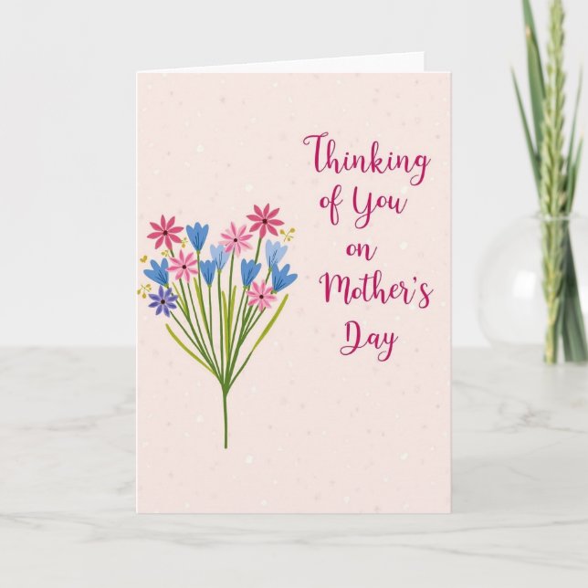 Floral Mothers Day Thinking Card (Front)