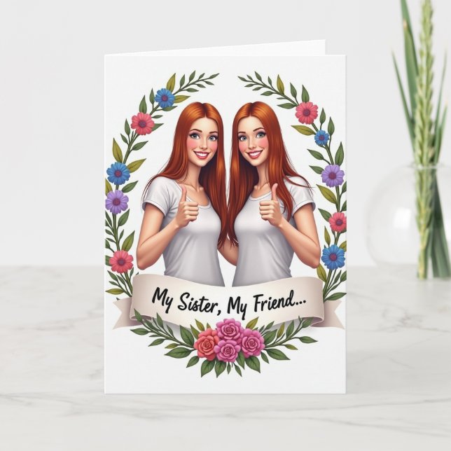 Floral Mothers Day Thumbs Up Card (Front)