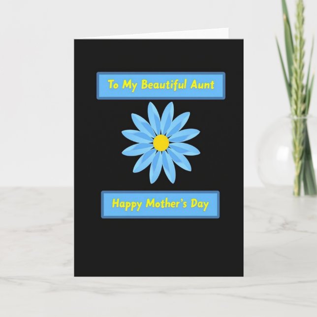 Floral Mothers Day To Aunt Card (Front)