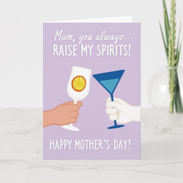 Floral Mothers Day Toast Card (Front)