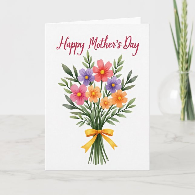 Floral Mothers Day Tribute Card (Front)