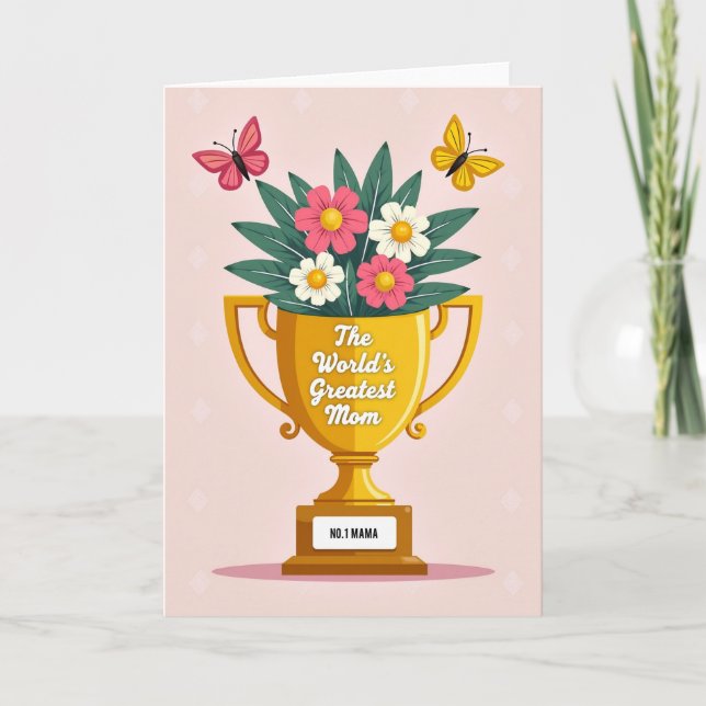 Floral Mothers Day Trophy Card (Front)