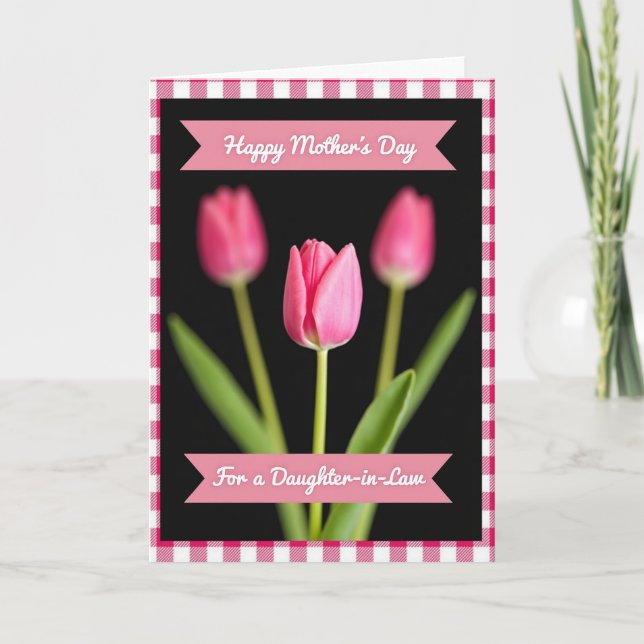 Floral Mothers Day Tulips Card (Front)