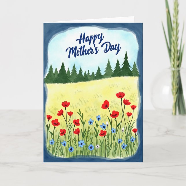 Floral Mothers Day Vista Card (Front)