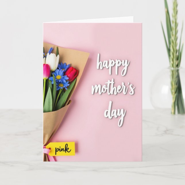 Floral Mothers Day Watercolor Style Card (Front)