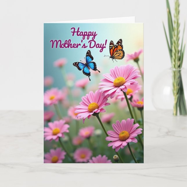 Floral Mothers Day Wings Card (Front)