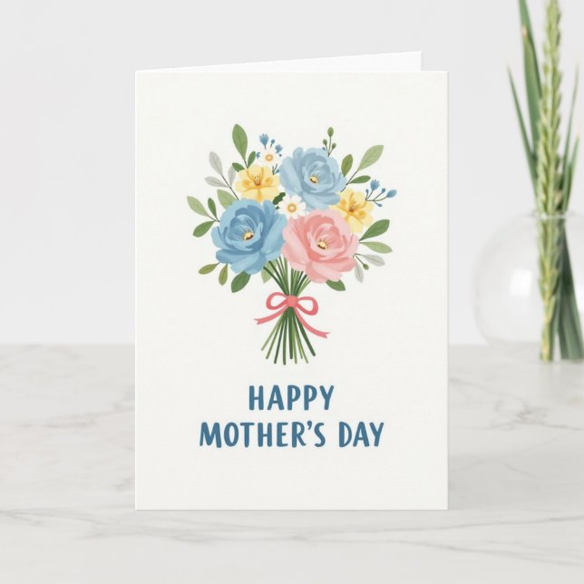 Floral Mothers Day Wishes Card (Front)