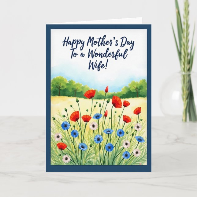 Floral Mothers Joy Greeting Card (Front)