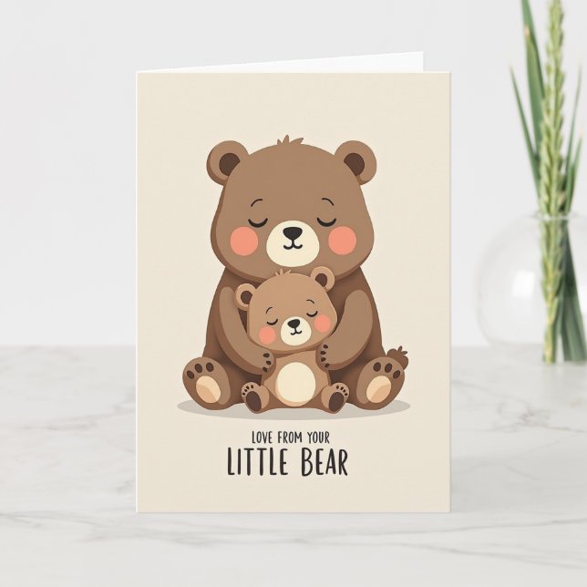 Floral Mothers Love Bear Card (Front)