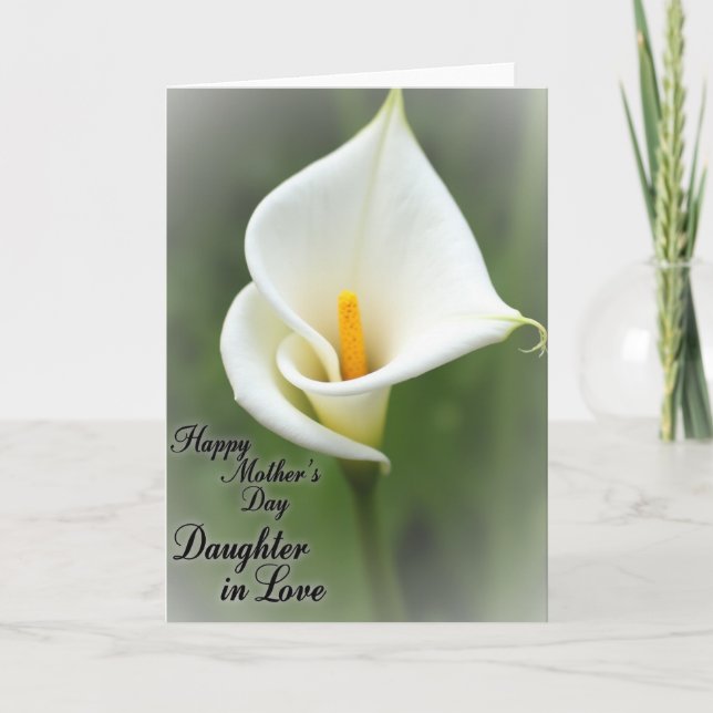 Floral Mothers Love Daughter Card (Front)