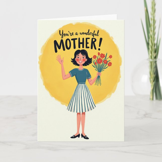 Floral Mothers Love Wave Card (Front)