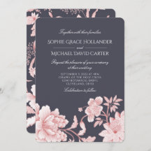 Floral Motif in Pink and Grey 2 Wedding