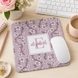 Floral Mouse Pad Coworker Gift Personalized