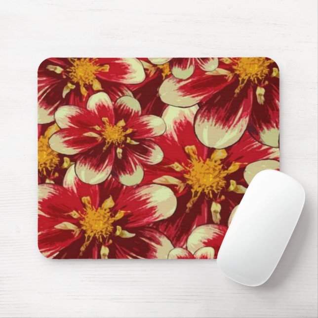 Floral Mouse Pad! Mouse Pad (With Mouse)
