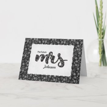 Floral Mrs. Bridal Shower Card For Shower by dryfhout at Zazzle