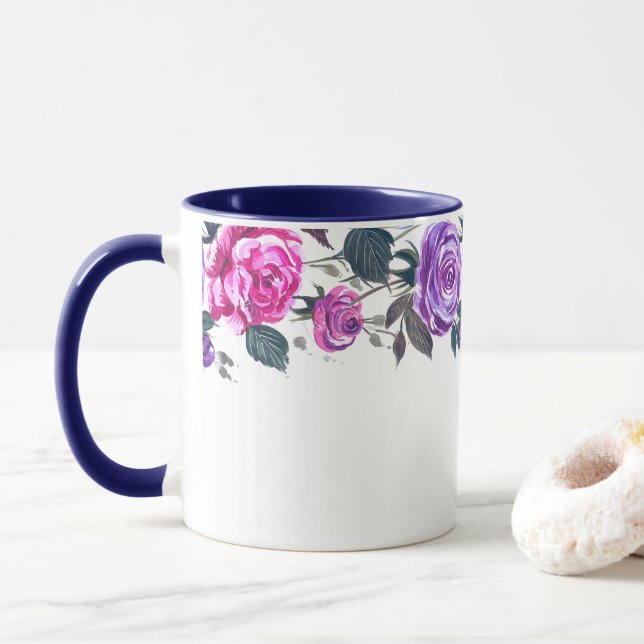Floral Mug (With Donut)