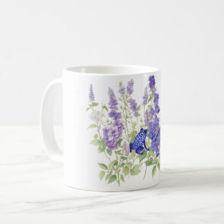 Floral mug, boho springtime wildflowers coffee mug