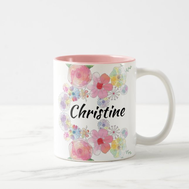 Floral Mug - Christine (Right)