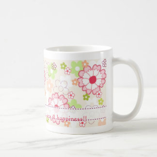 Floral mug colorful flowers
