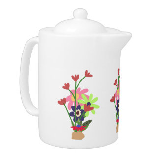 floral mug teapot